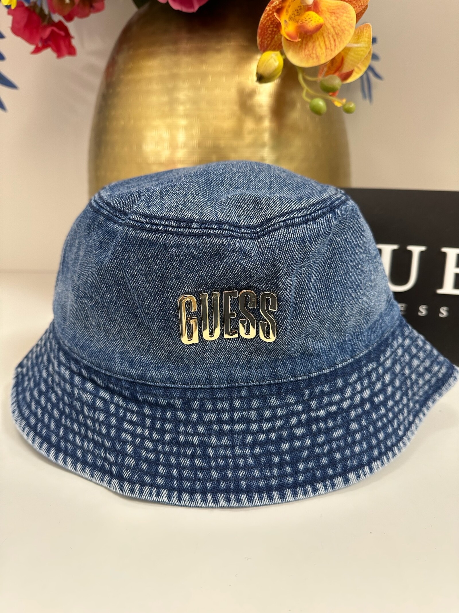 Guess Denim Hat Blue Guess 1165