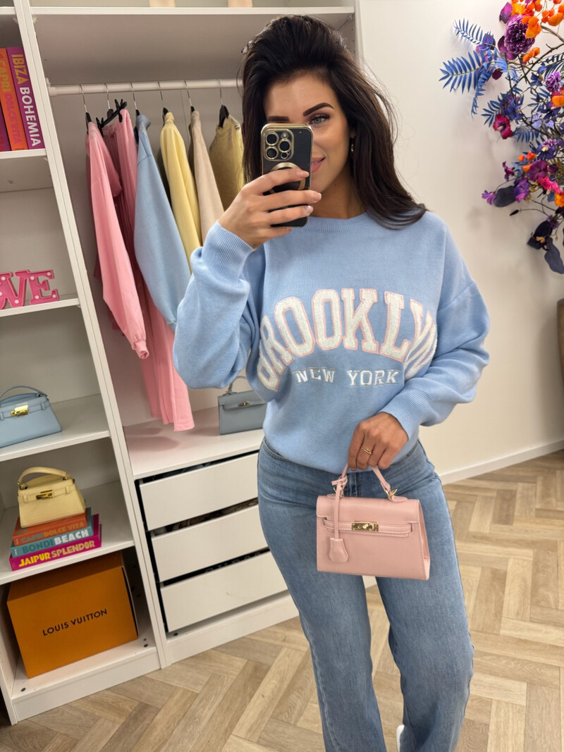 Sweater Teddy Brooklyn M1065 Light Blue