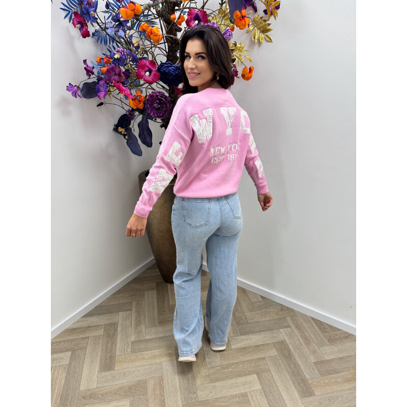 Sweater New York lace  JP-7825 Pink