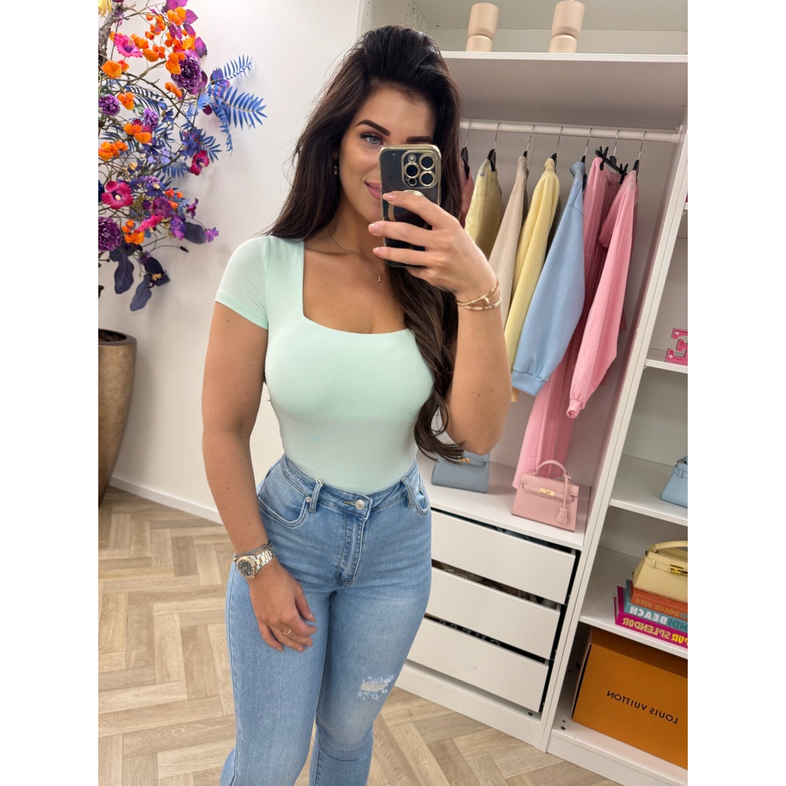 Basic travel top By Swan HS9175 Turquoise