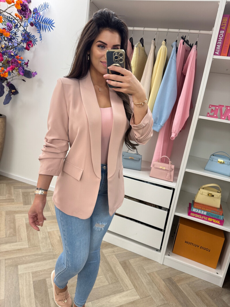Blazer trendy smock Old Pink