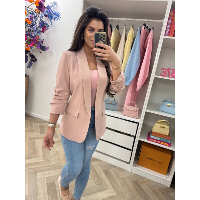 Blazer trendy smock Old Pink