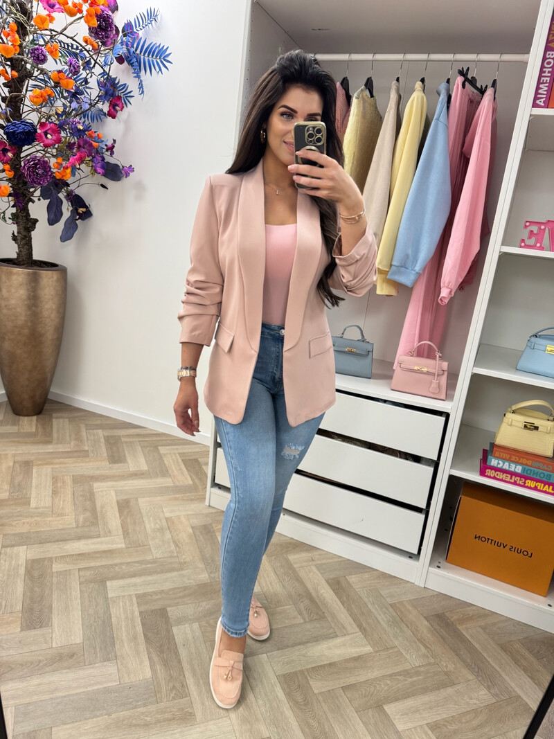 Blazer trendy smock Old Pink