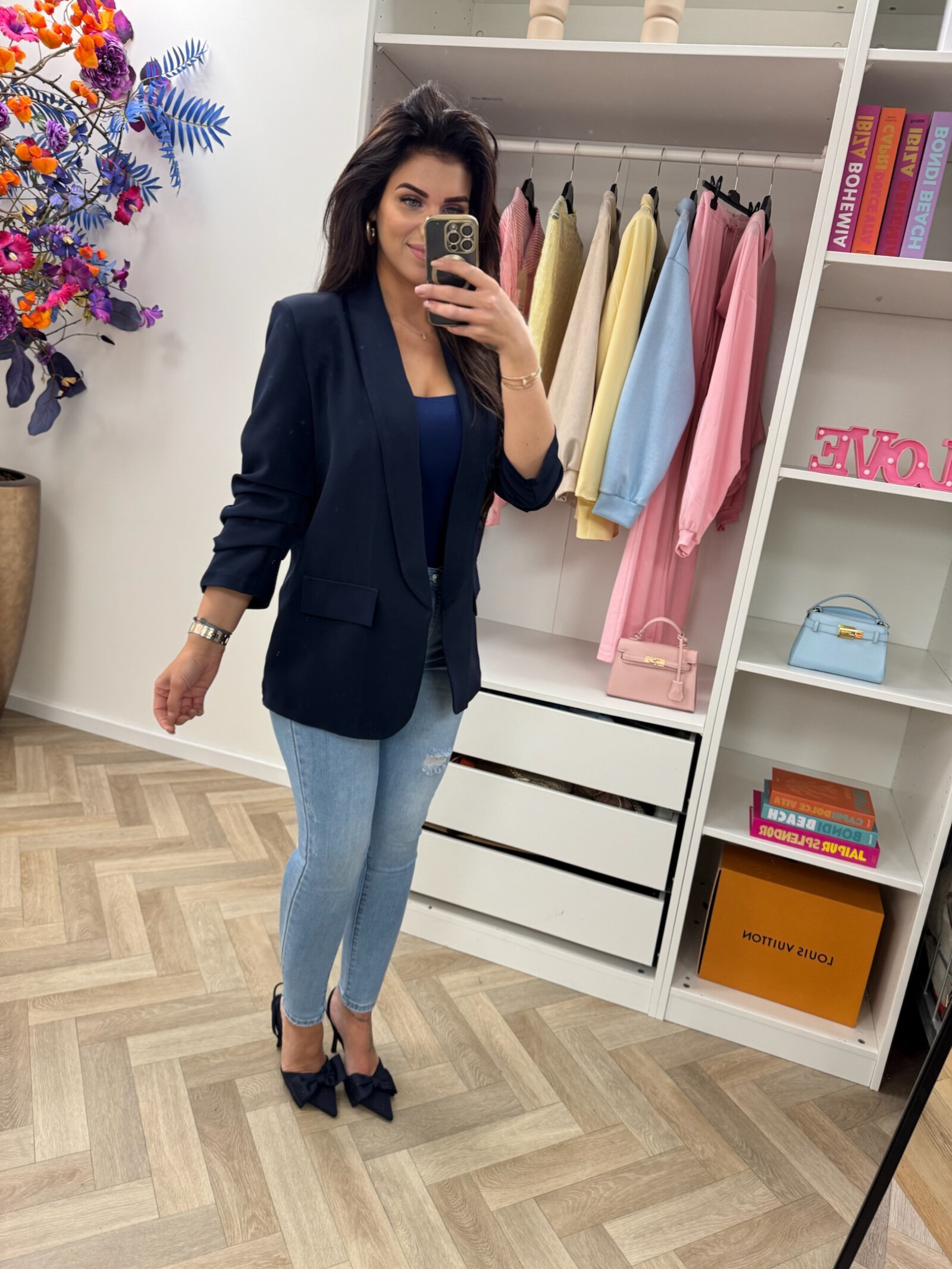 Blazer trendy smock Navy