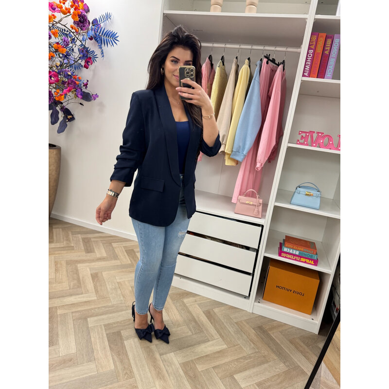 Blazer trendy smock Navy