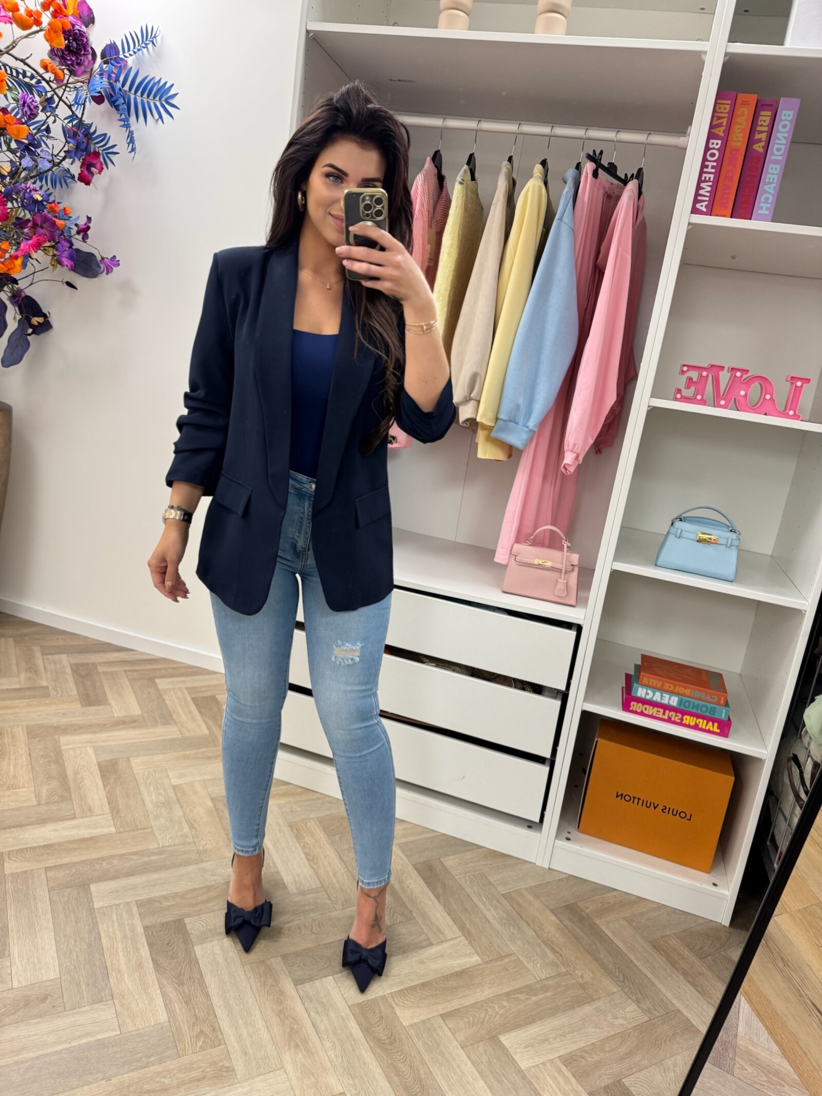 Blazer trendy smock Navy