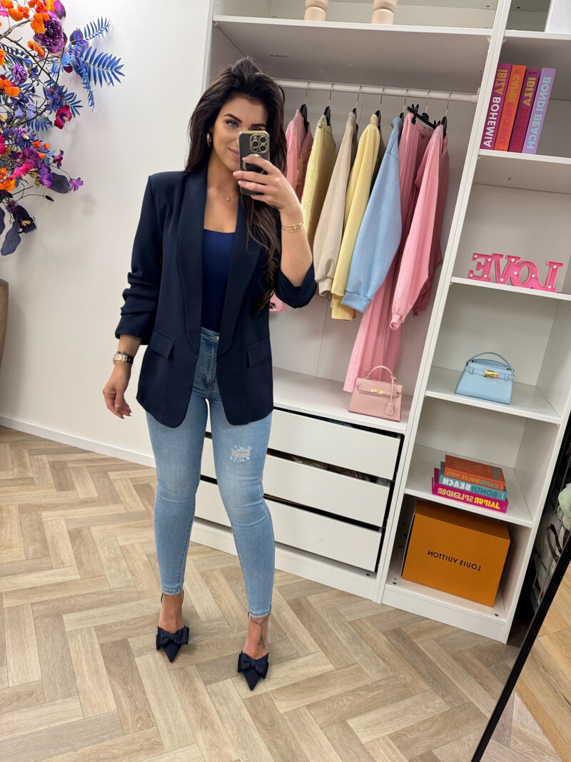 Blazer trendy smock Navy