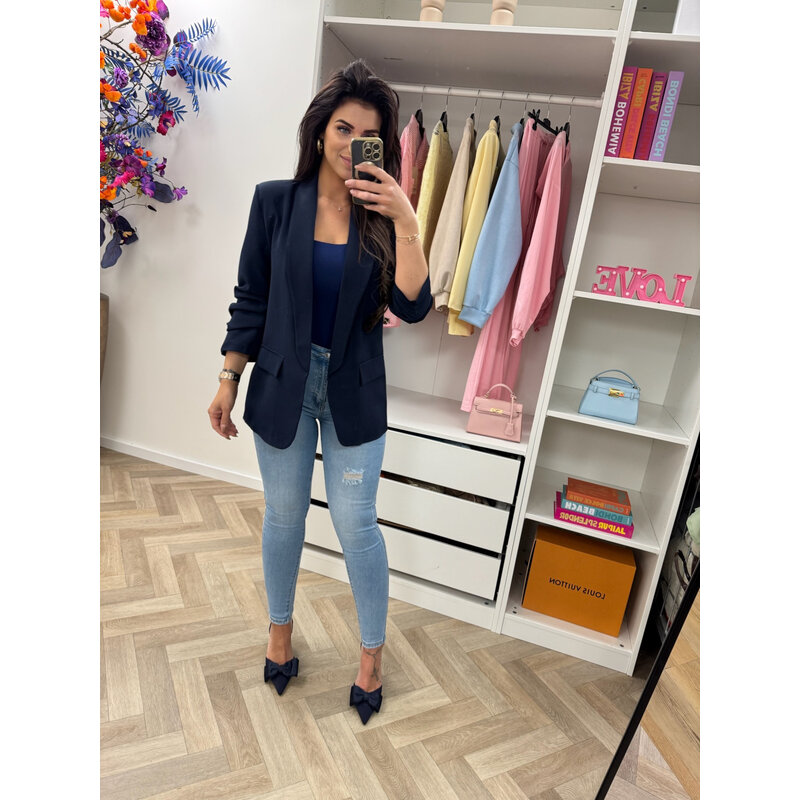 Blazer trendy smock Navy