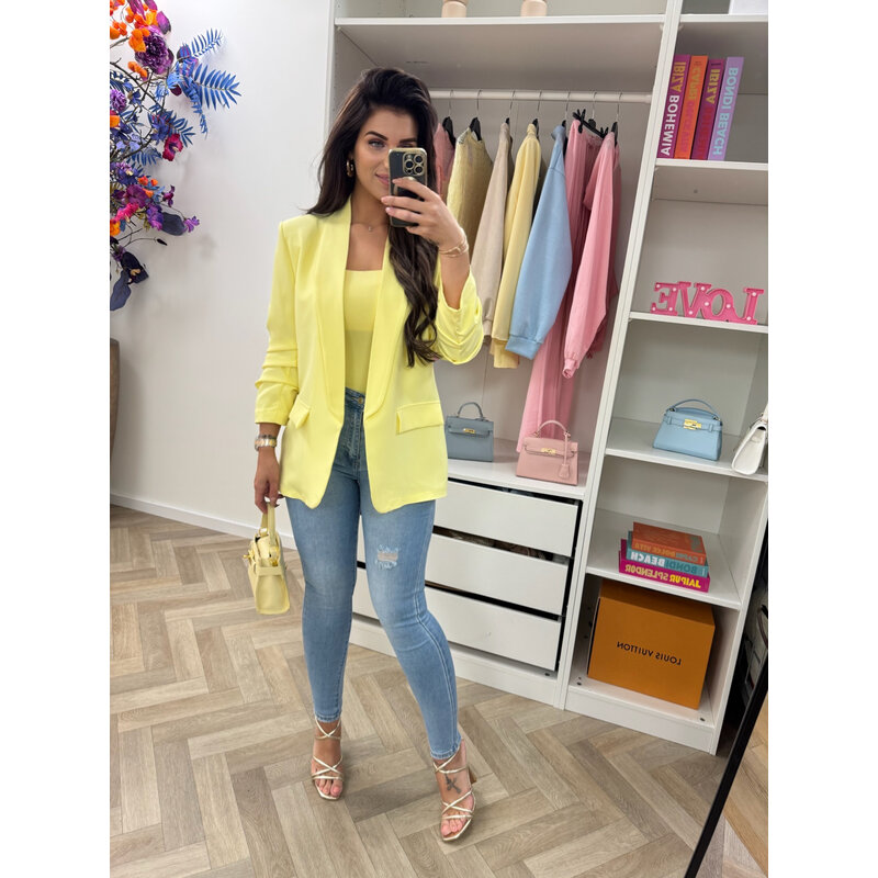 Blazer trendy smock Yellow