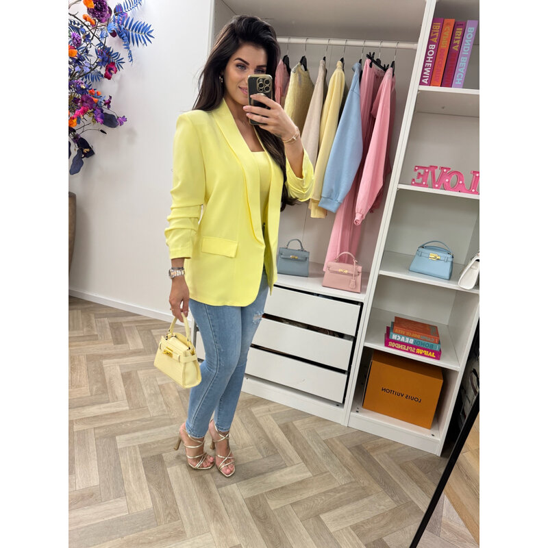 Blazer trendy smock Yellow