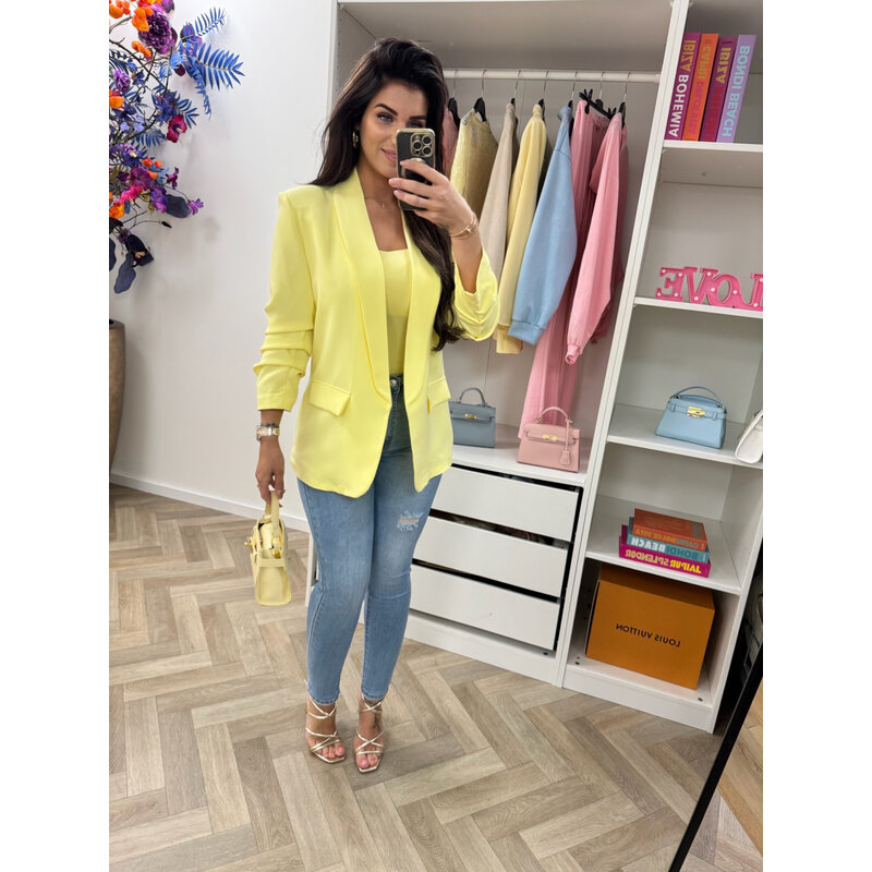 Blazer trendy smock Yellow