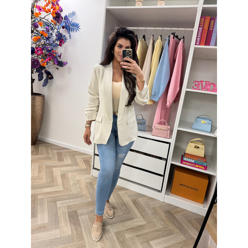 Blazer trendy smock Beige