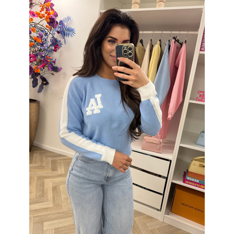 Sweater Teddy LA Light Blue  AM628