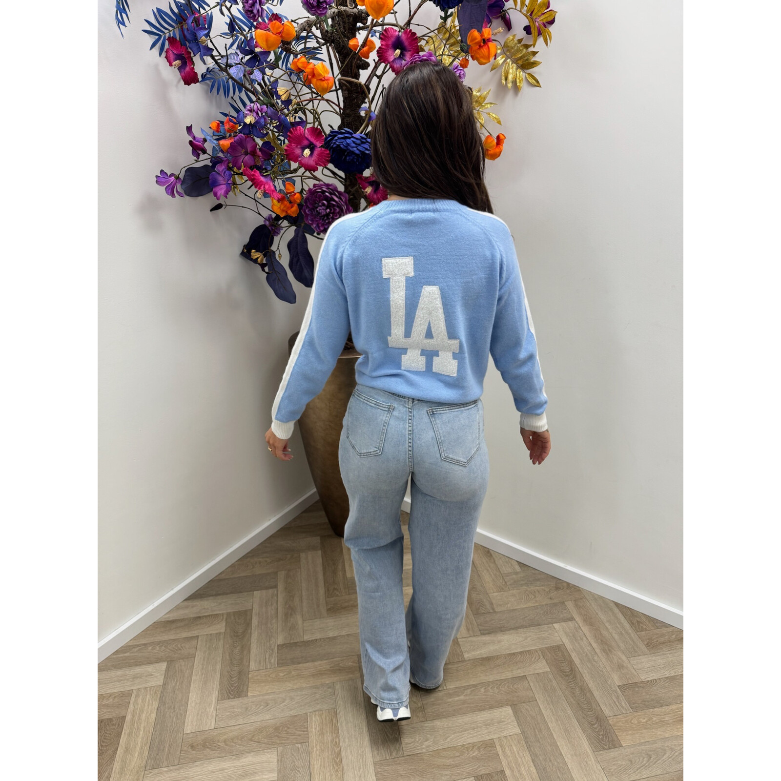 Sweater Teddy LA Light Blue  AM628