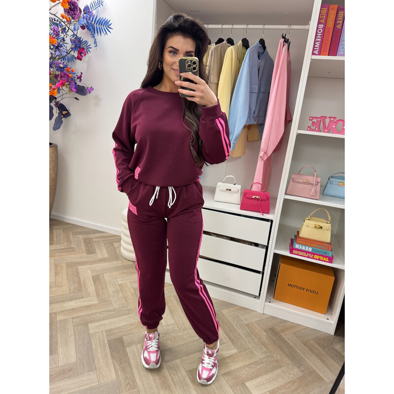 2 delig pak embleem bies Bordeaux