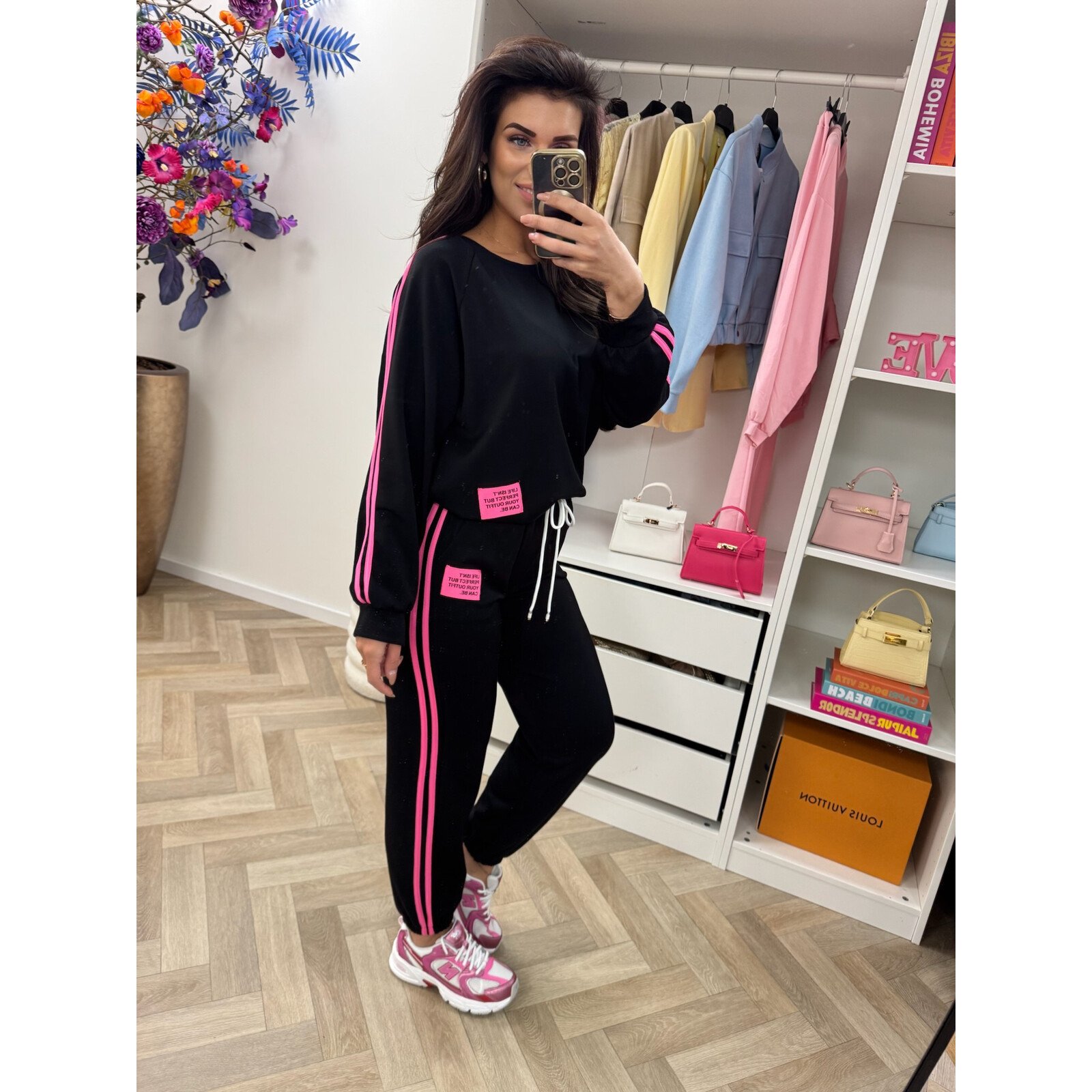 2 delig pak embleem bies Black