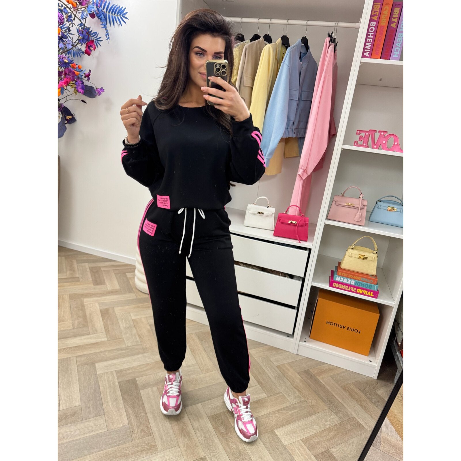 2 delig pak embleem bies Black