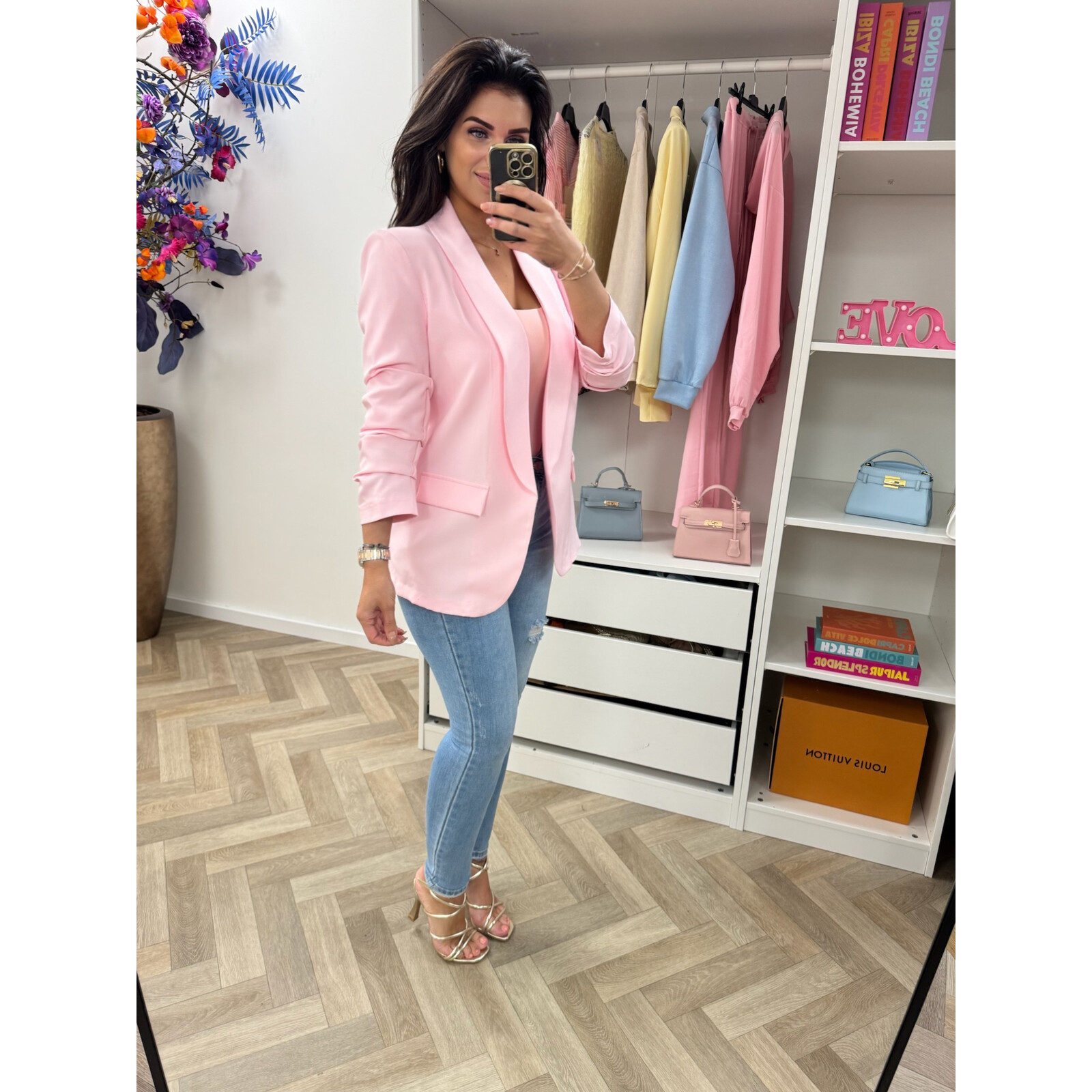 Blazer trendy smock Light Pink