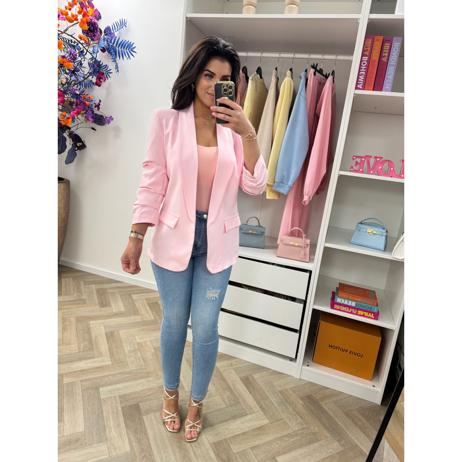 Blazer trendy smock Light Pink