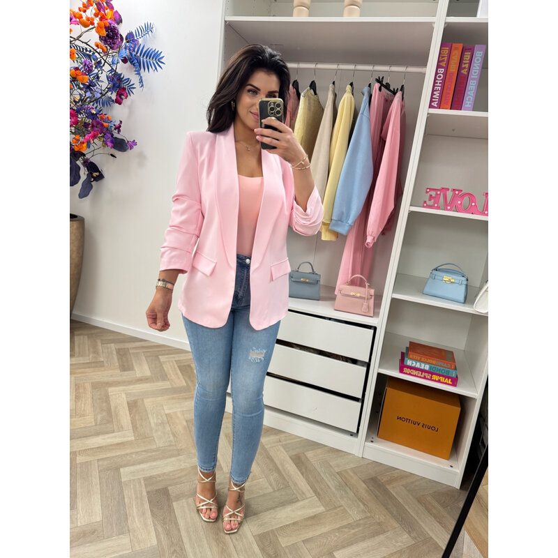 Blazer trendy smock Light Pink