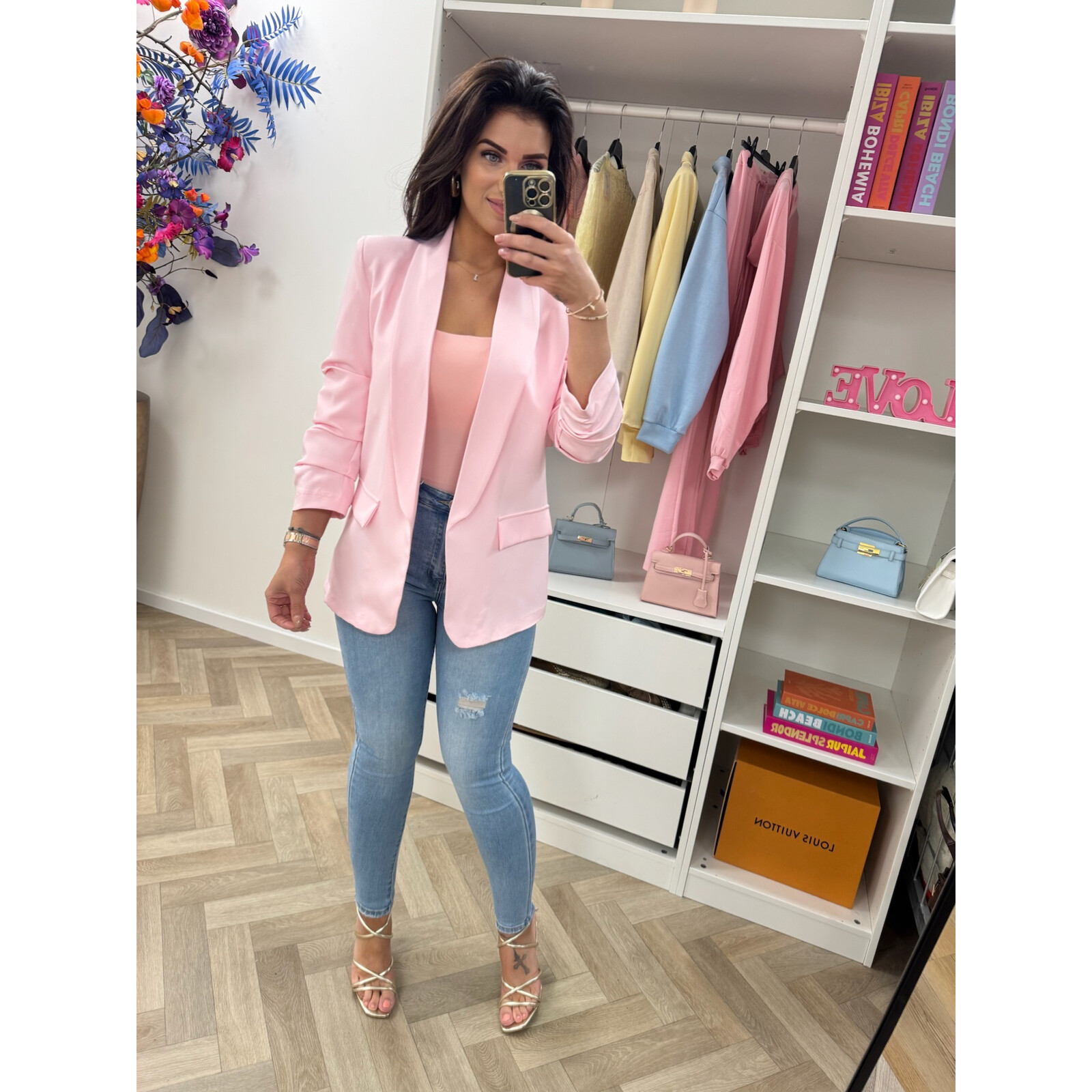 Blazer trendy smock Light Pink