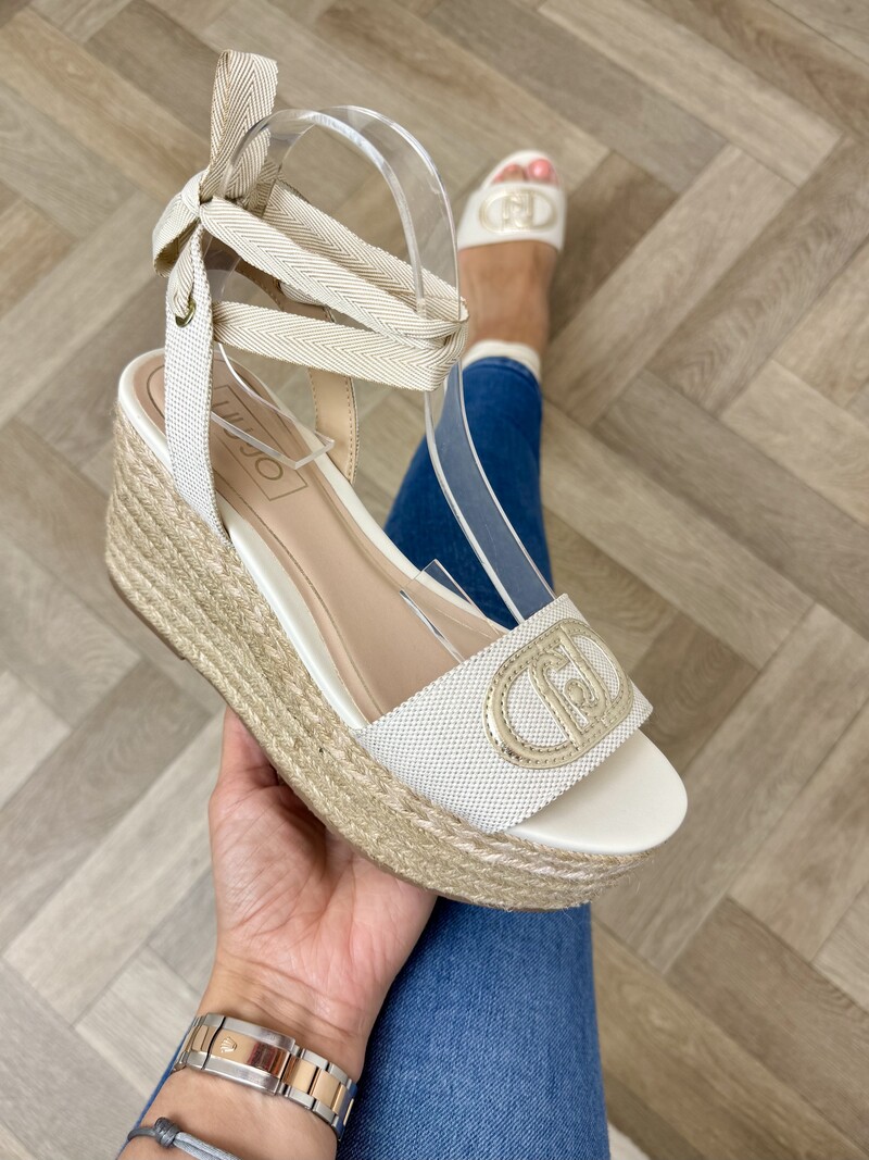 Sleehak Bali Canvas Metallic Gold Liu Jo 1906