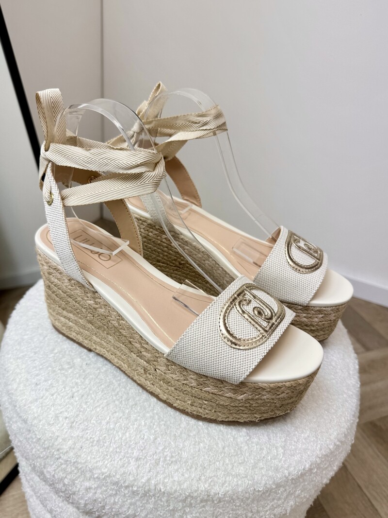 Sleehak Bali Canvas Metallic Gold Liu Jo 1906