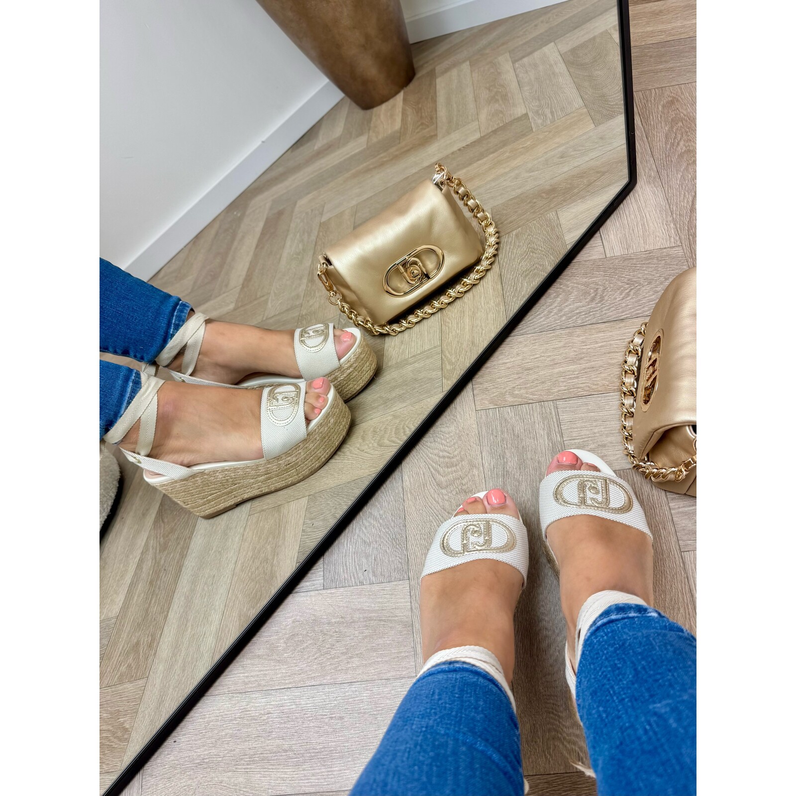 Liu-Jo Sleehak Bali Canvas Metallic Gold Liu Jo 1906