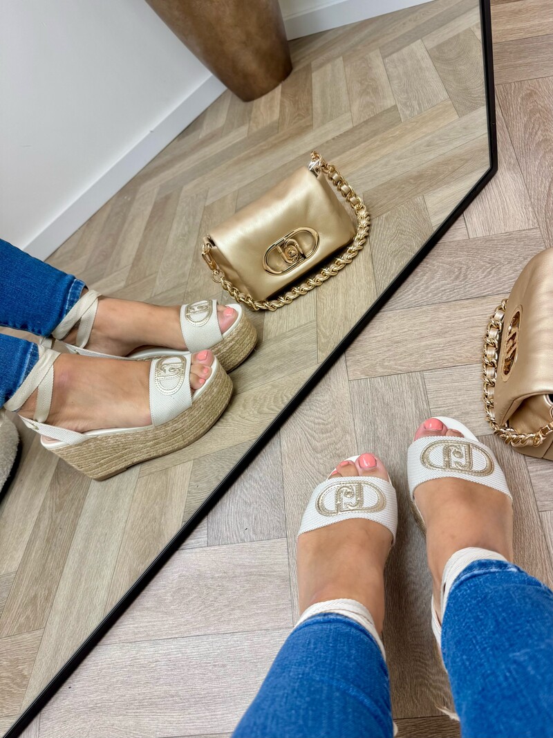 Sleehak Bali Canvas Metallic Gold Liu Jo 1906