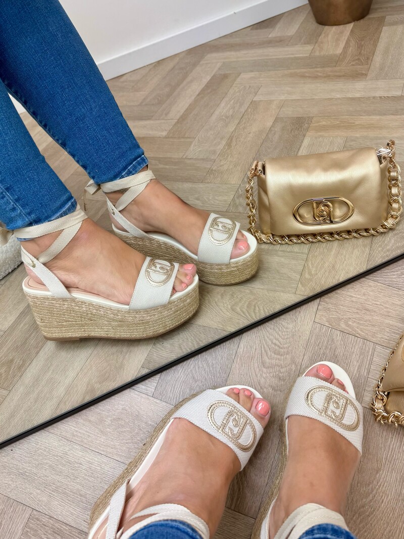 Sleehak Bali Canvas Metallic Gold Liu Jo 1906