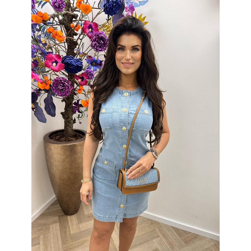 Denim Dress Gold Button Liu jo 1086