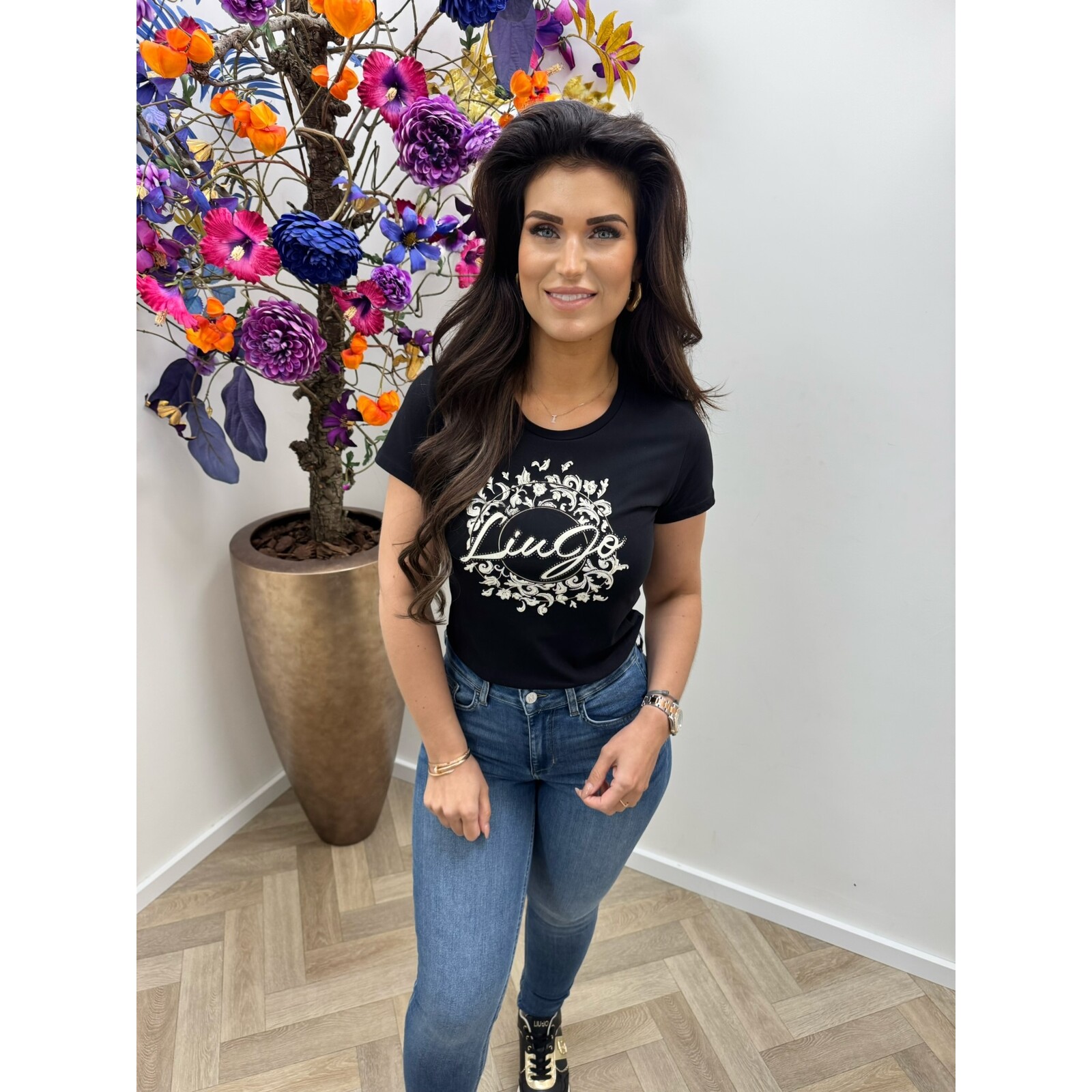 Liu-Jo T-Shirt Blooming Black Liu Jo 1089
