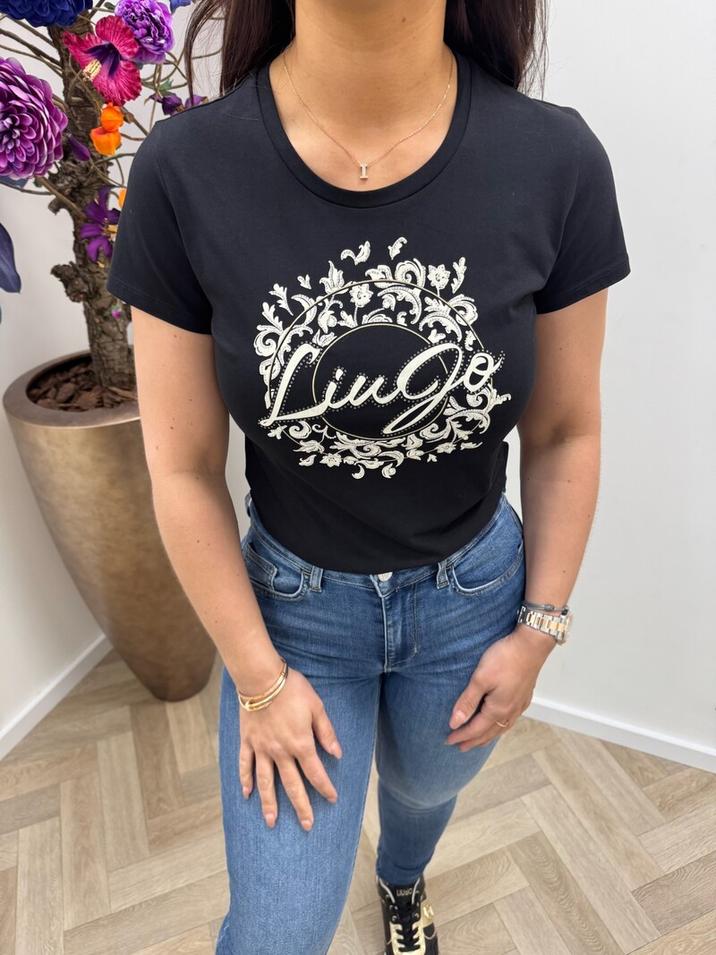 T-Shirt Blooming Black Liu Jo 1089