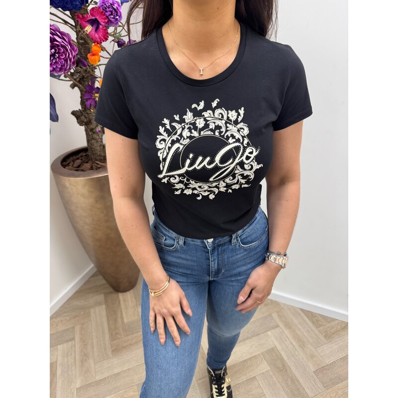 T-Shirt Blooming Black Liu Jo 1089