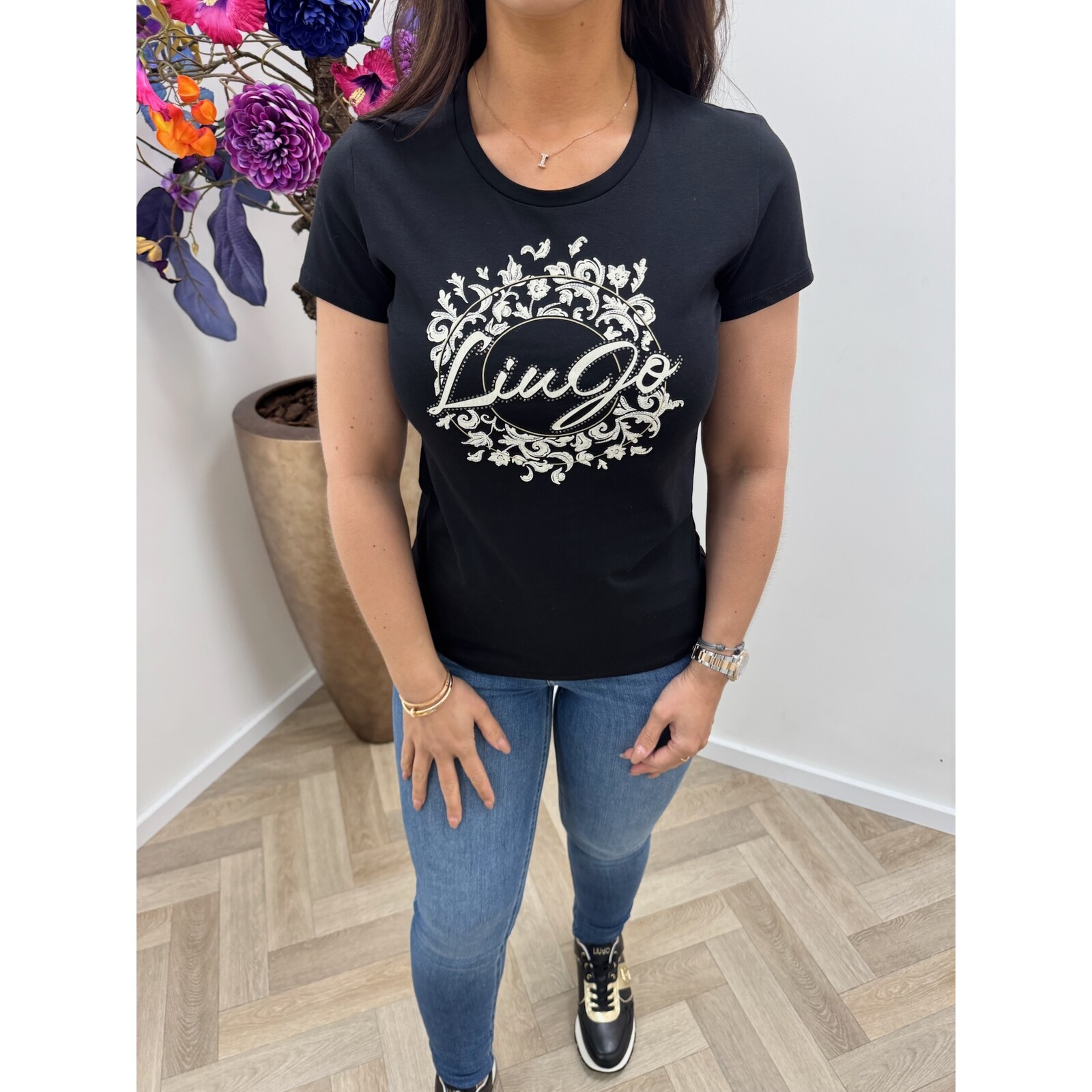 Liu-Jo T-Shirt Blooming Black Liu Jo 1089
