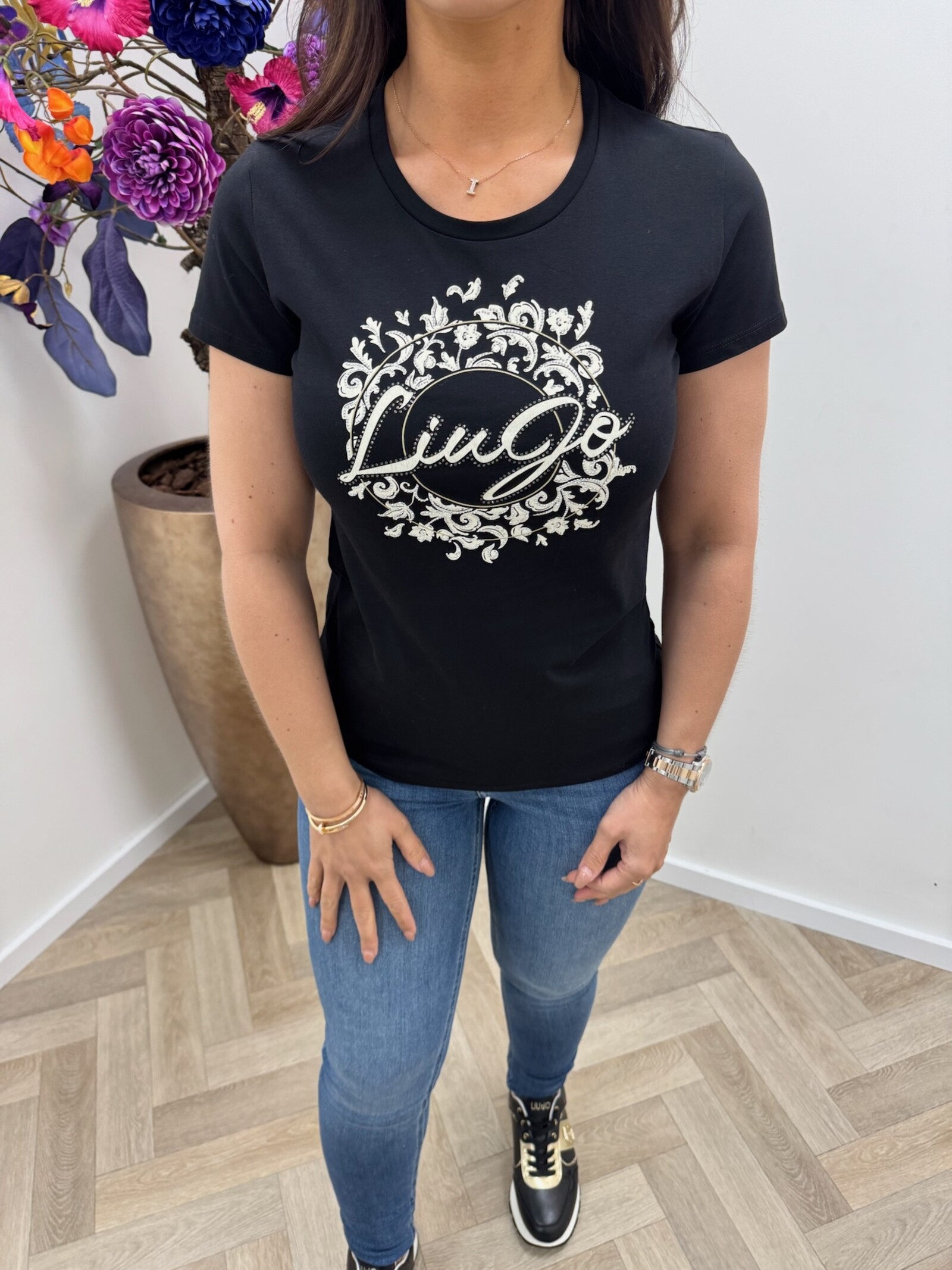 Liu-Jo T-Shirt Blooming Black Liu Jo 1089