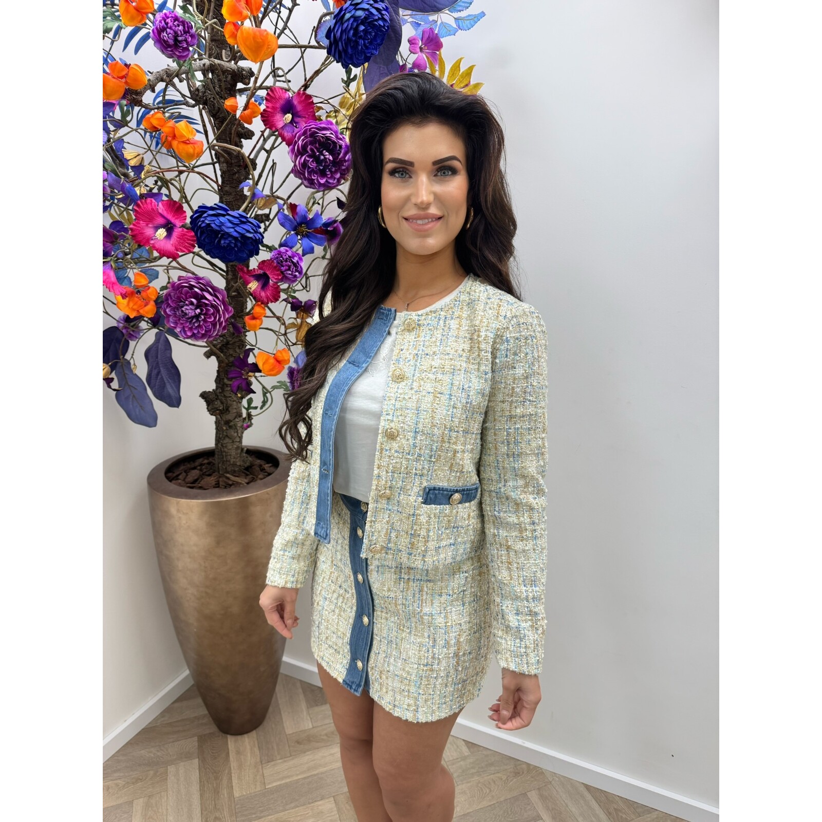 Liu-Jo Blazer Boucle Multi Denim Liu Jo 1925