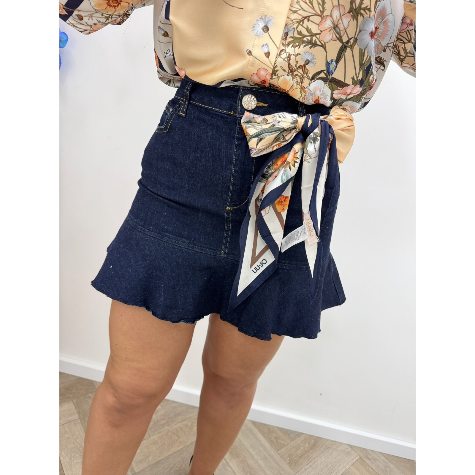 Liu-Jo Skirt Rouches Denim Liu Jo 1923