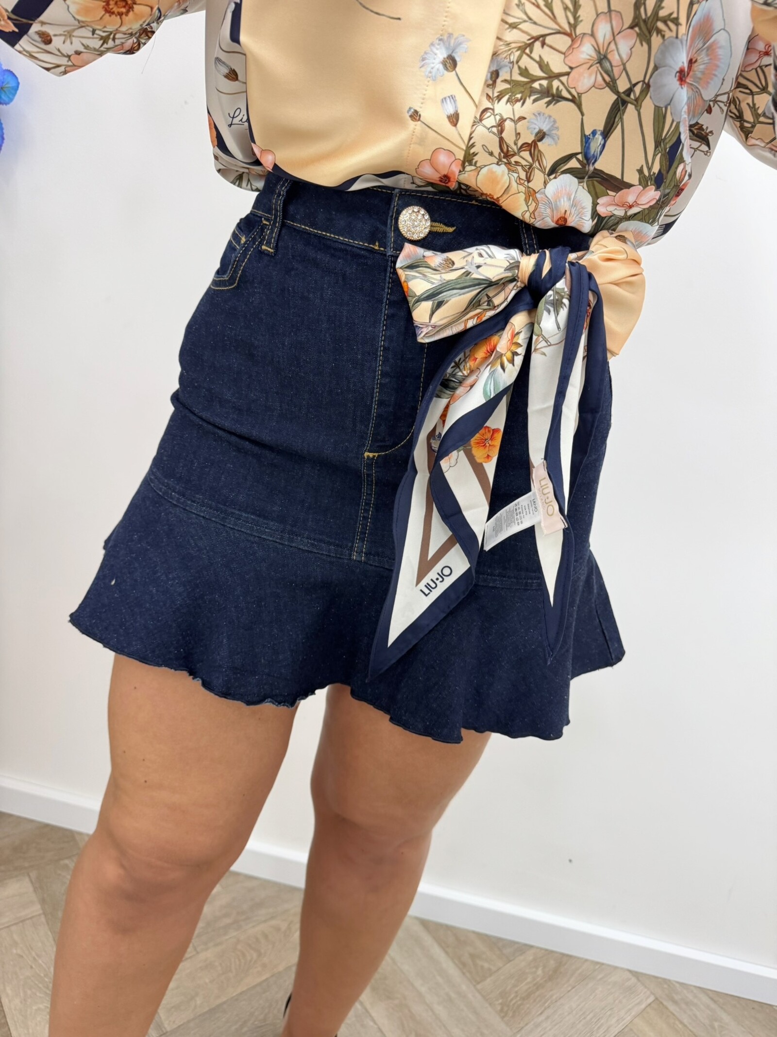 Liu-Jo Skirt Rouches Denim Liu Jo 1923