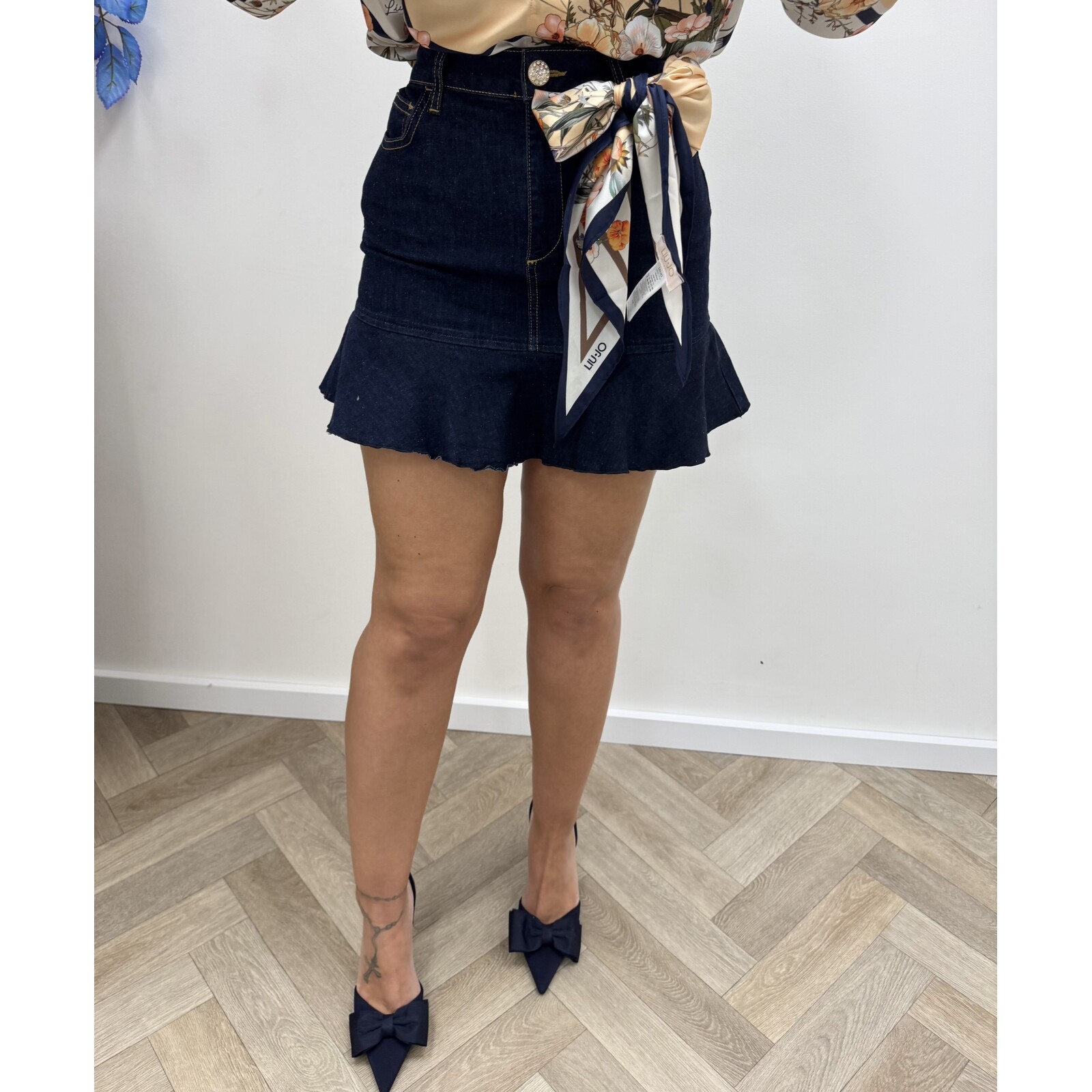 Liu-Jo Skirt Rouches Denim Liu Jo 1923