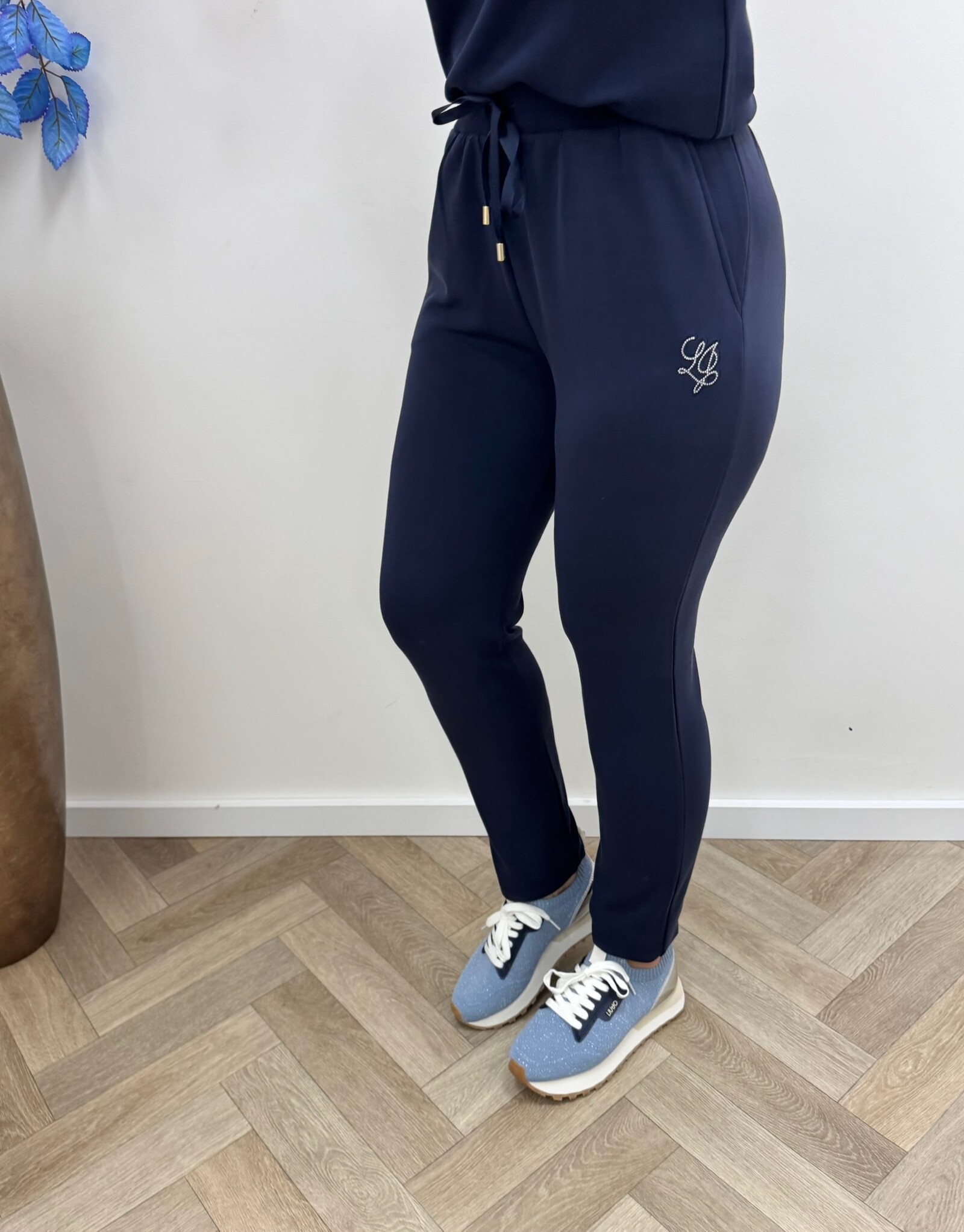 Liu-Jo Sweat pants diamonds logo navy Liu Jo 1916
