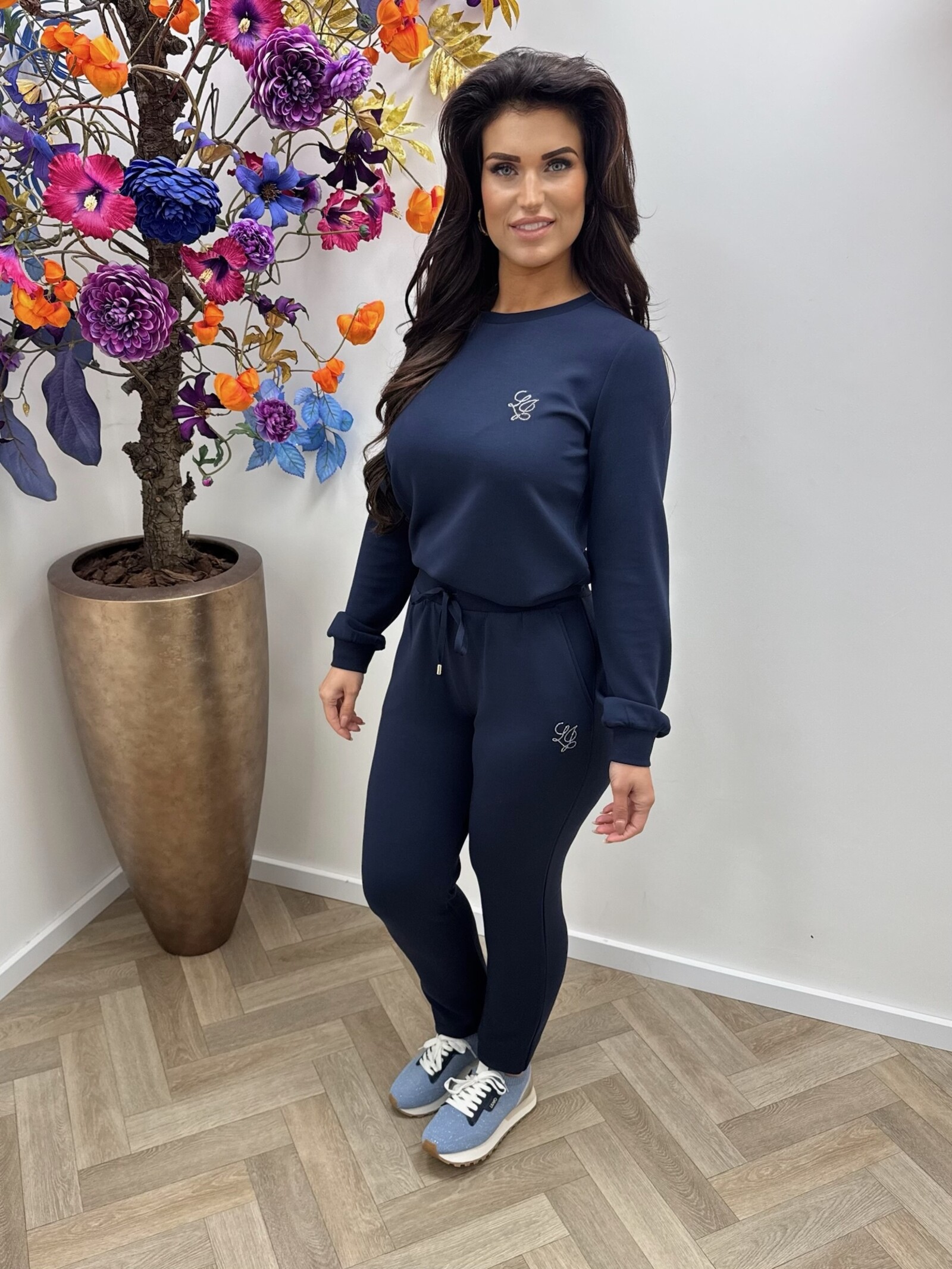 Liu-Jo Sweater diamonds logo Navy Liu jo 1915