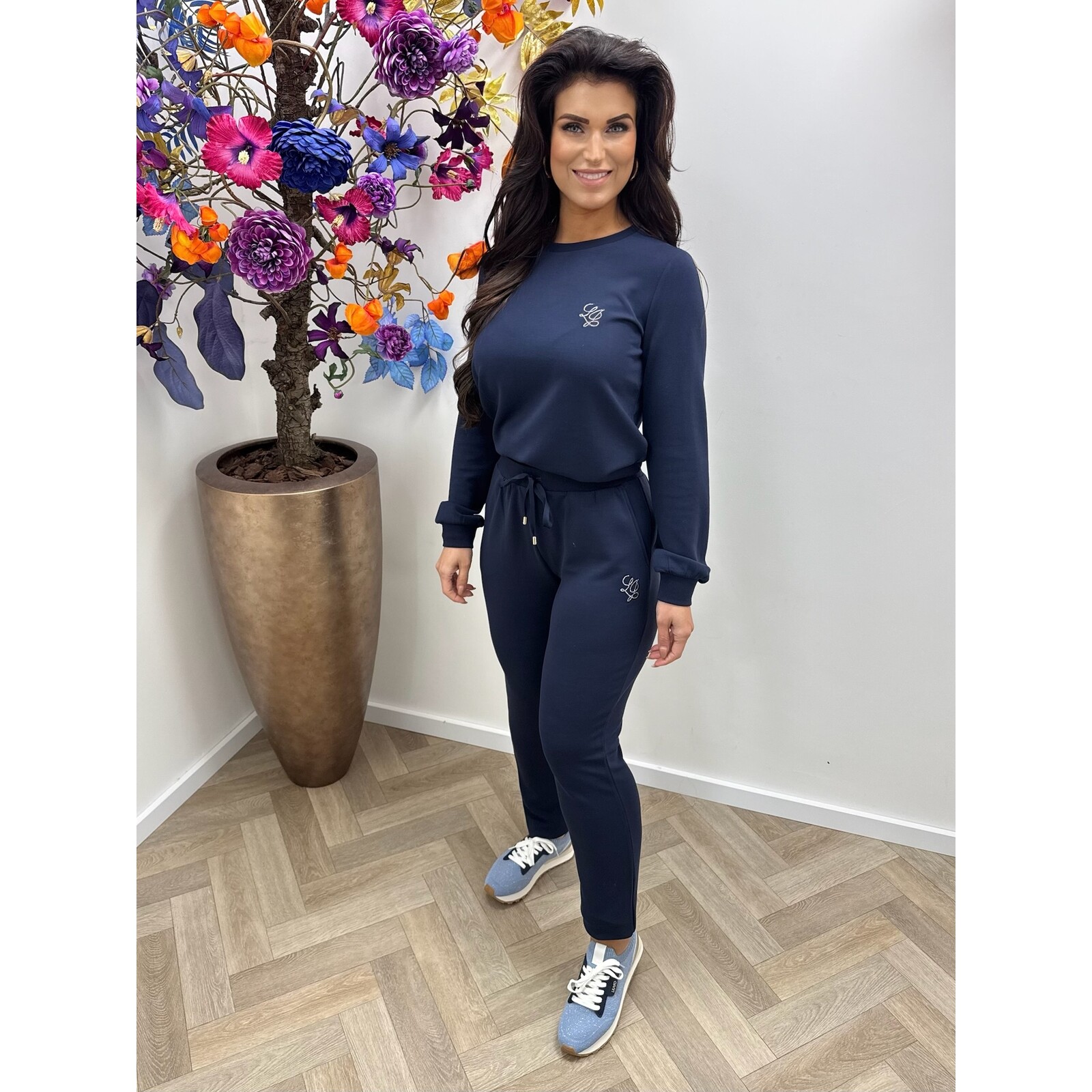 Liu-Jo Sweater diamonds logo Navy Liu jo 1915