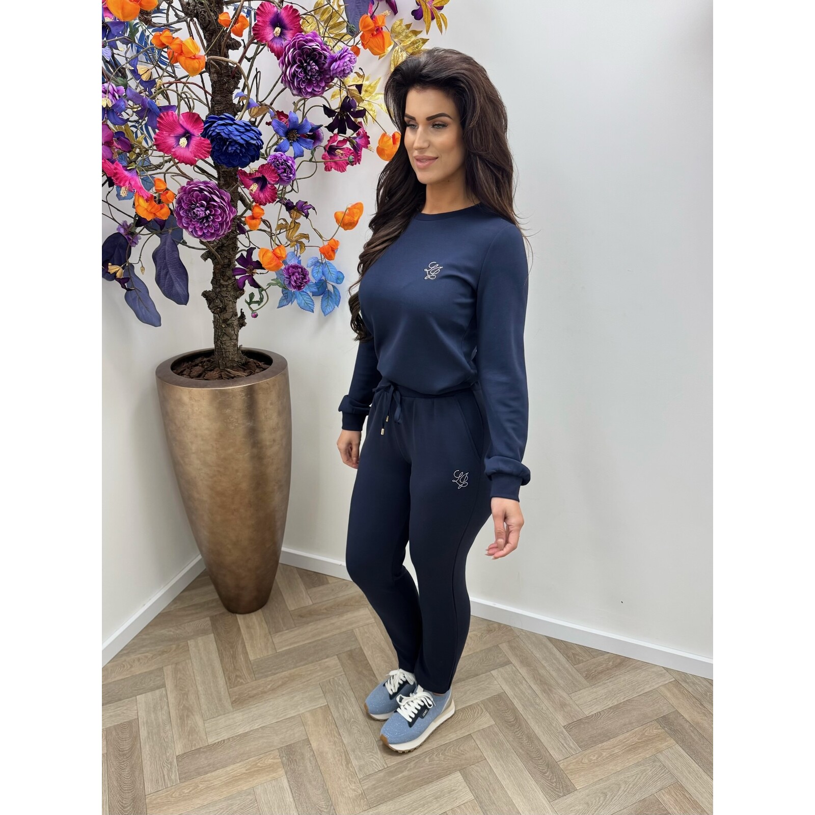 Liu-Jo Sweater diamonds logo Navy Liu jo 1915