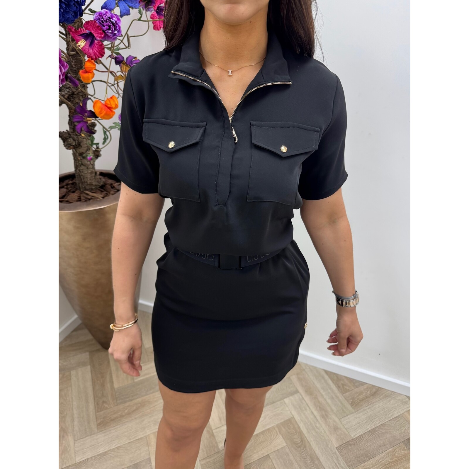 Liu-Jo Dress Tess With Belt Liu Jo Black 1847