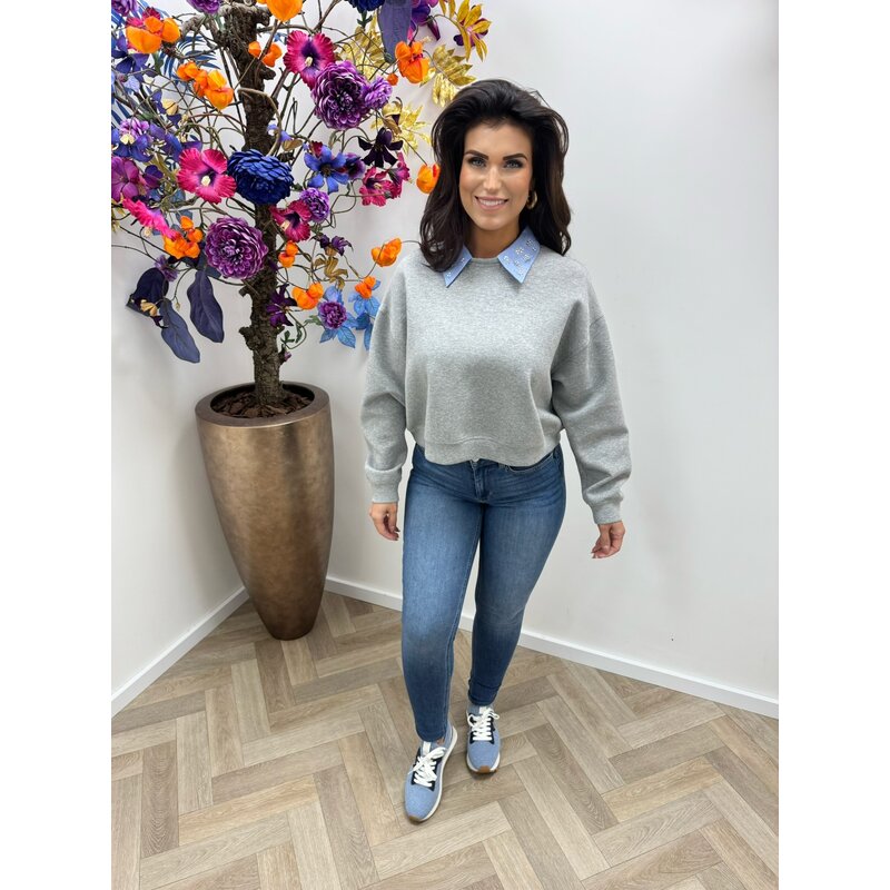 Sweater Scuba Diamonds grey liu jo 1084