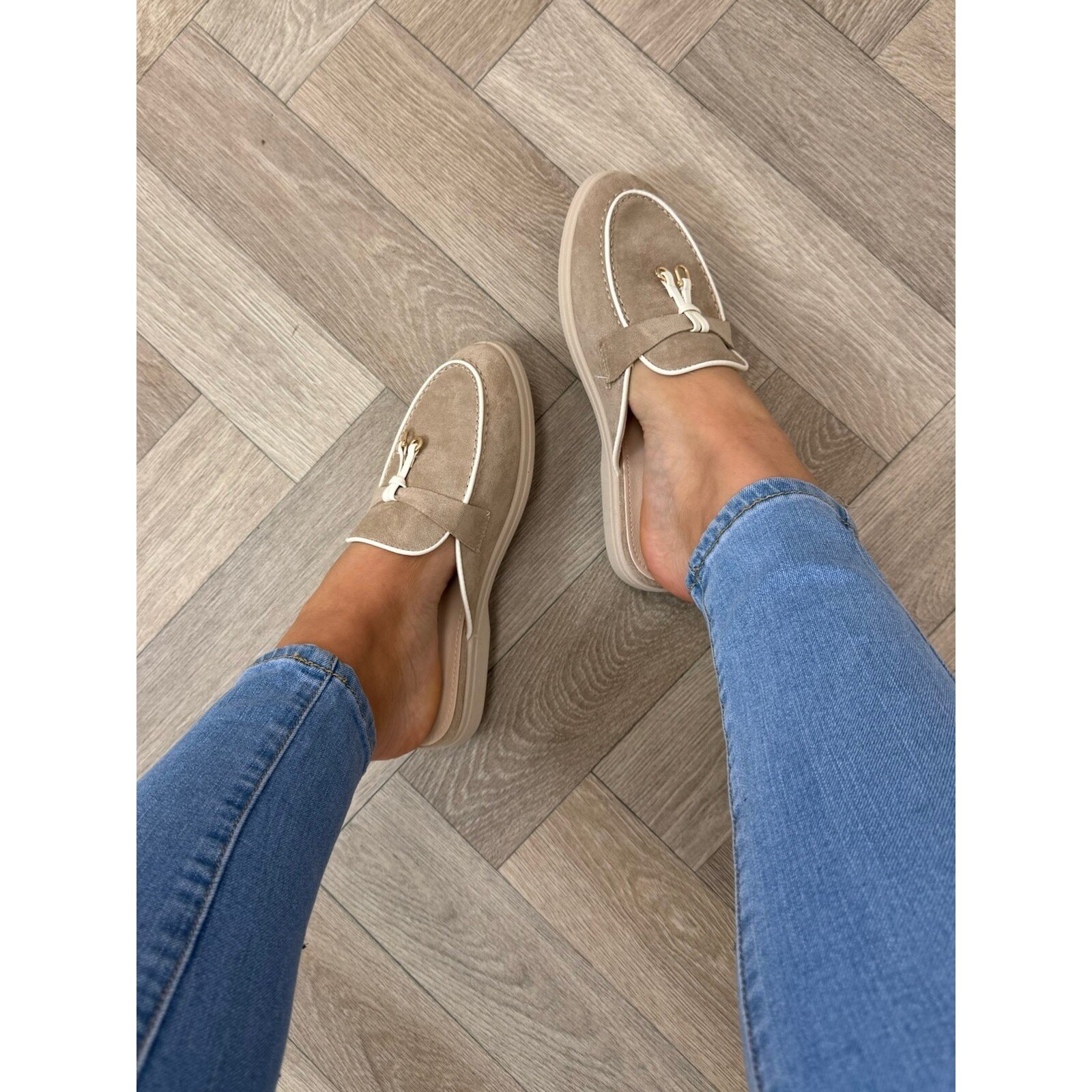 Loafer Slippers Suede 816 Khaki