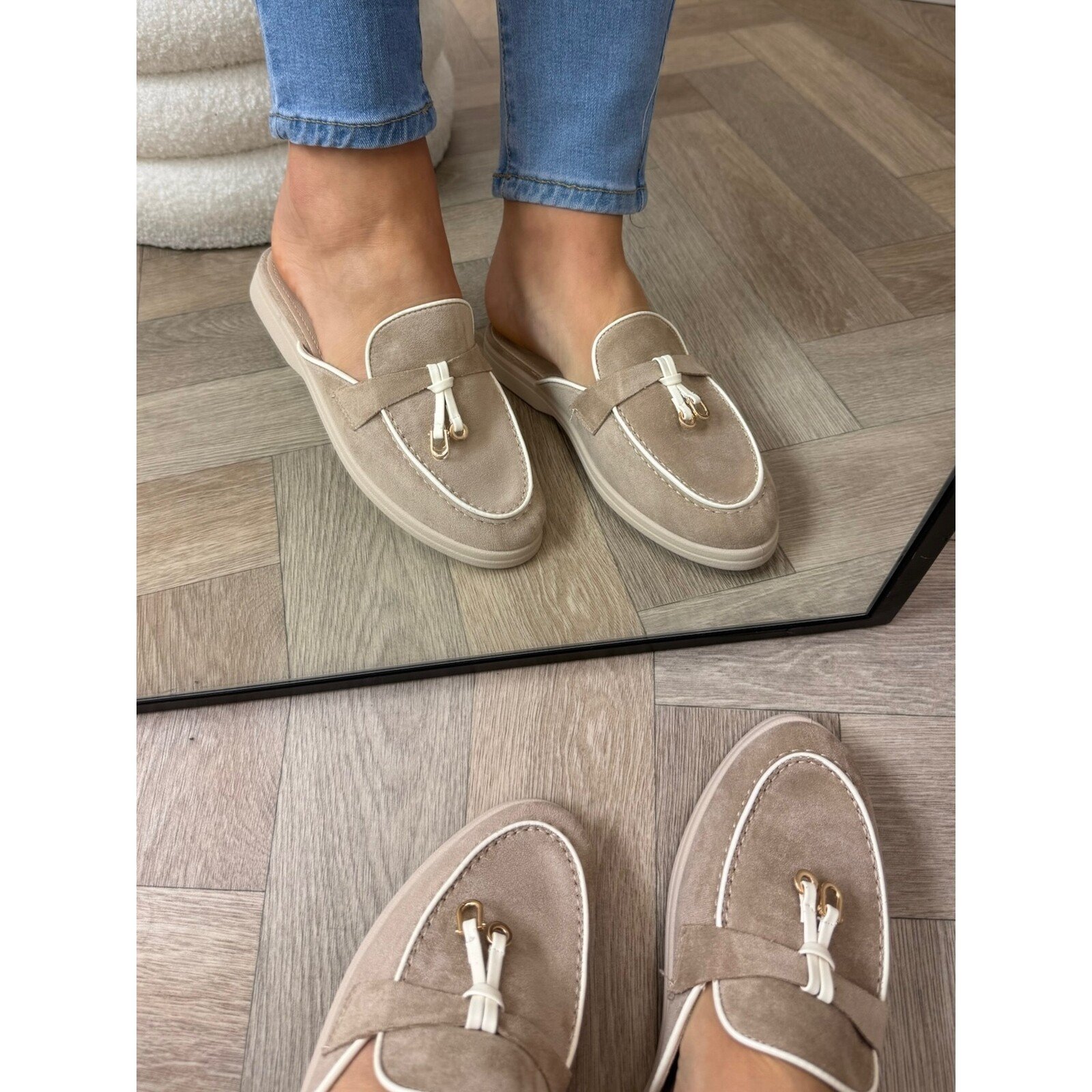 Loafer Slippers Suede 816 Khaki