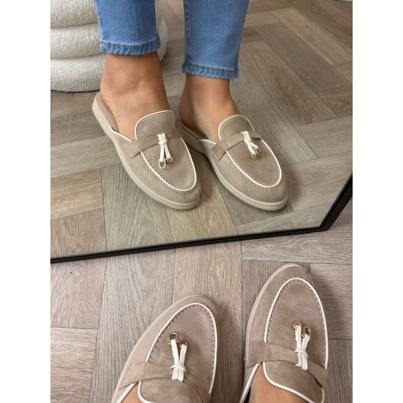 Loafer Slippers Suede 816 Khaki