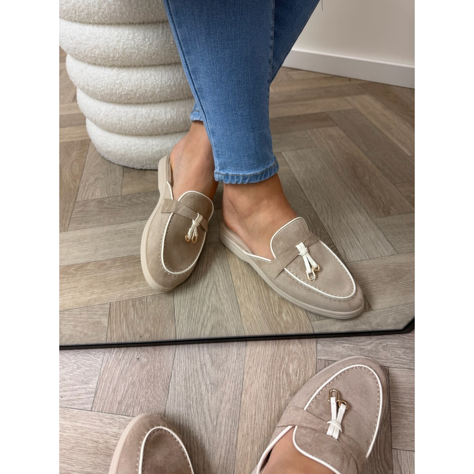 Loafer Slippers Suede 816 Khaki